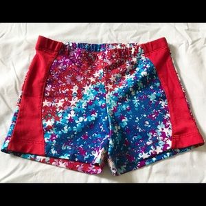DanSkin Now Athletic/Gymnastics Patriotic Shorts